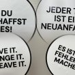 Stickers, die überall im Wüeri angebracht wurden. 
